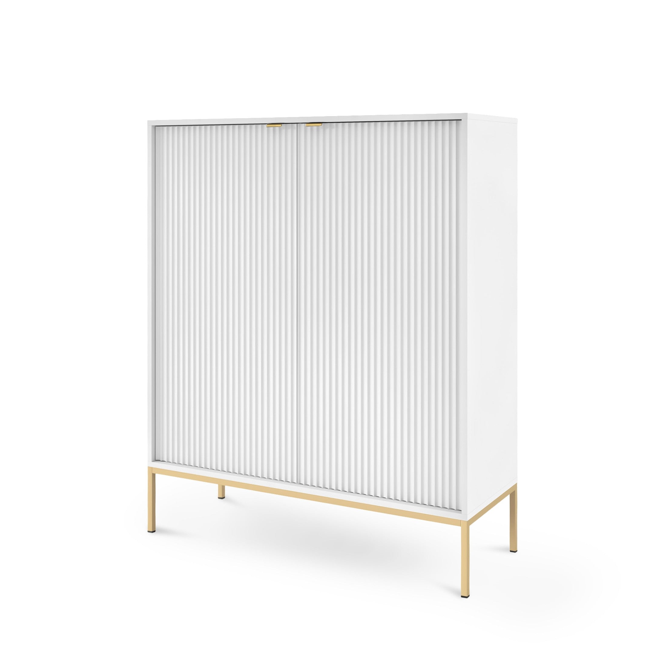 Komoda 104x125 w stylu nowoczesnym | Roza Biały Złota