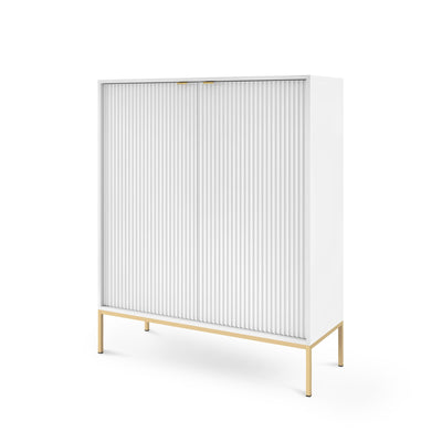 Komoda 104x125 w stylu nowoczesnym | Roza Biały Złota