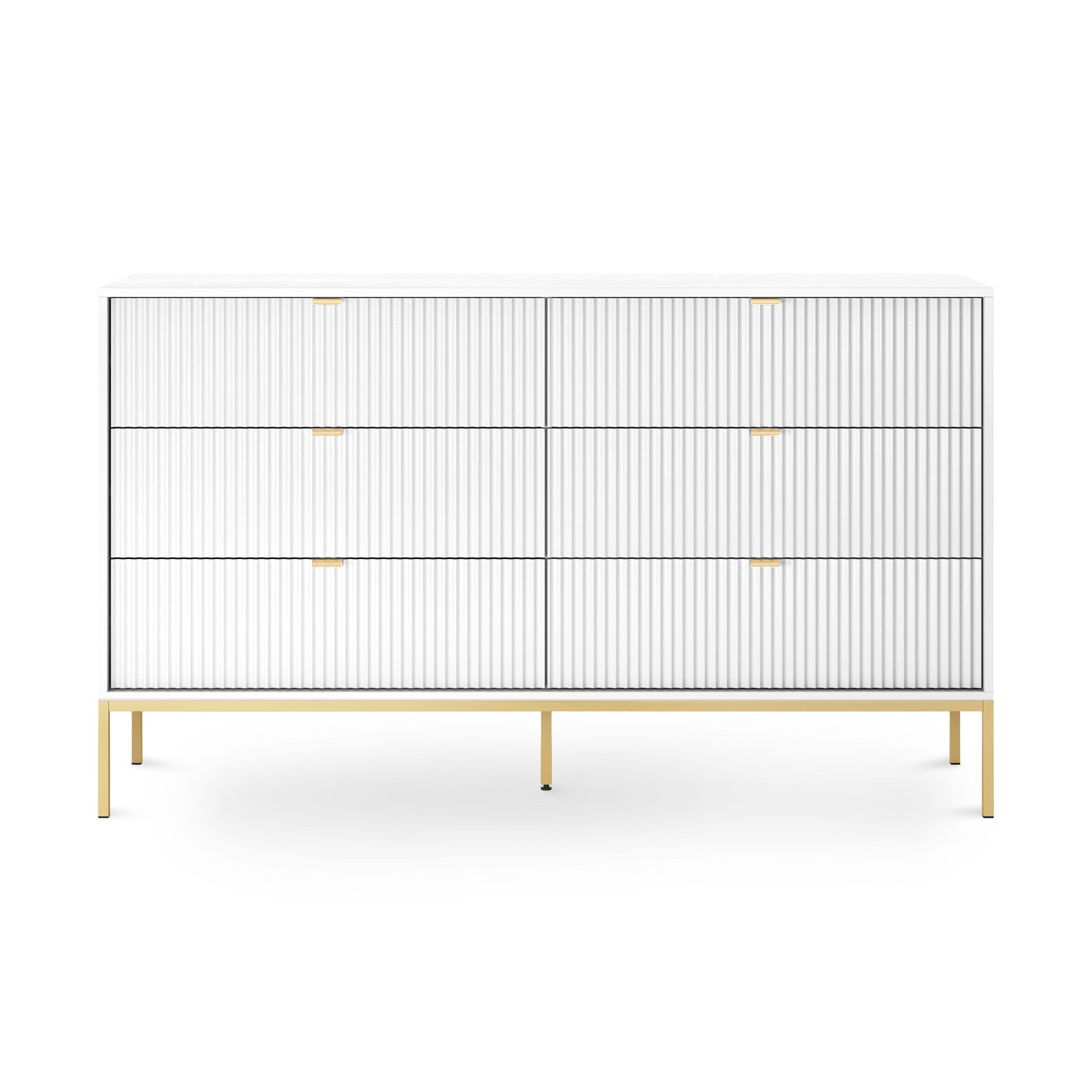 Komoda szufladami 154x91 w stylu glamour | Roza