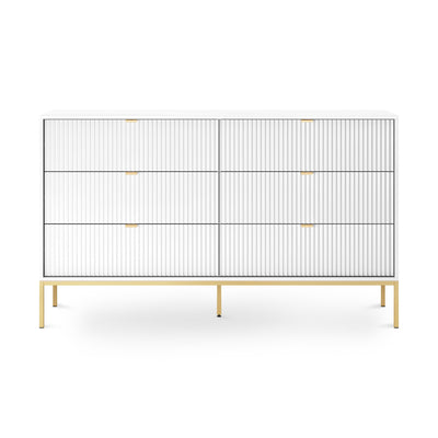 Komoda szufladami 154x91 w stylu glamour | Roza