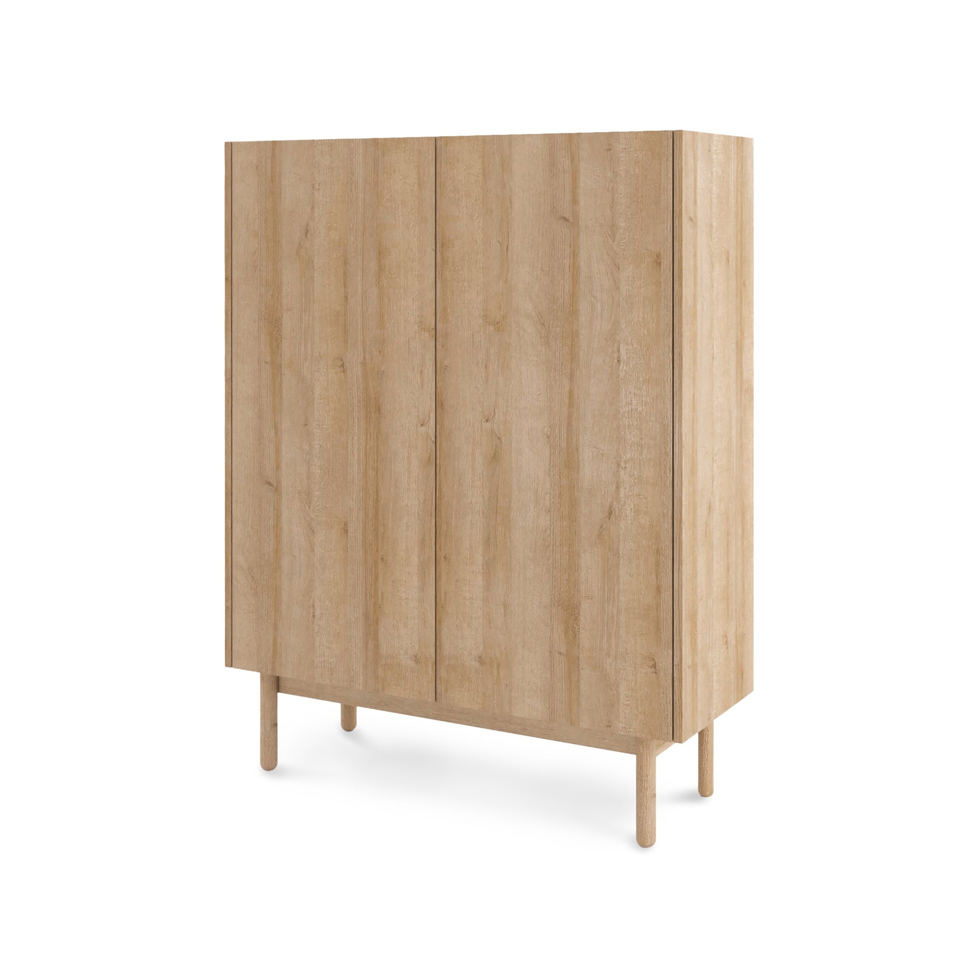 Komoda 97x122 w stylu skandynawskim - dąb riviera złoty, blat marmurowy, fronty bez uchwytów | Anawa