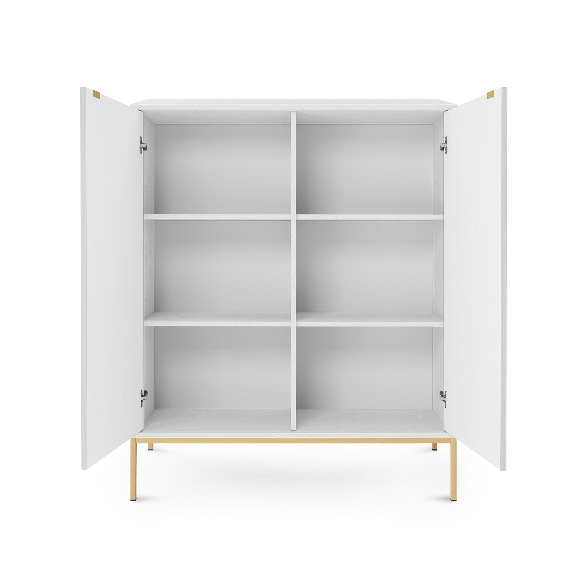 Komoda 104x125 w stylu nowoczesnym - ryflowane fronty MDF, metalowe nogi, cichy domyk | Roza
