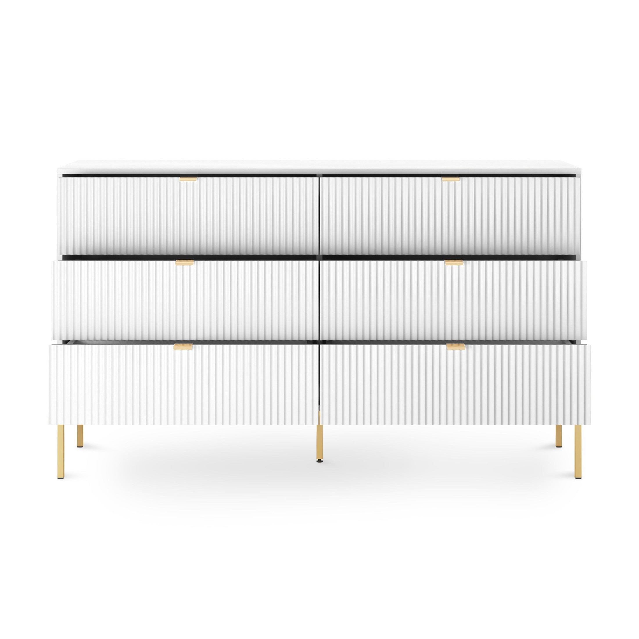 Komoda szufladami 154x91 w stylu glamour | Roza