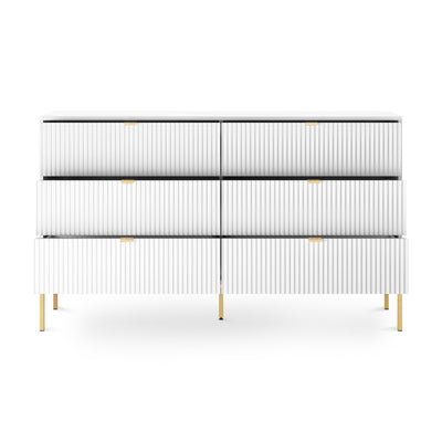 Komoda szufladami 154x91 w stylu glamour | Roza