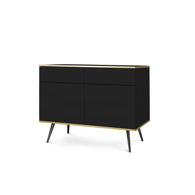 Komoda 107x85 w stylu glamour | Meva Czarny Czarny