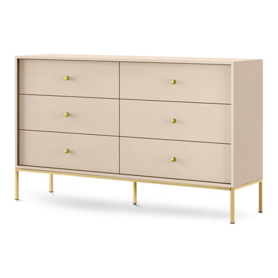 Komoda 154x89 w stylu vintage | Kviat Beż Piaskowy Złota