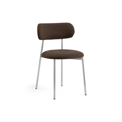 Dotto Chair 47x79 Brown with bias trim – a brown dining chair upholstered in chenille-style fabric
