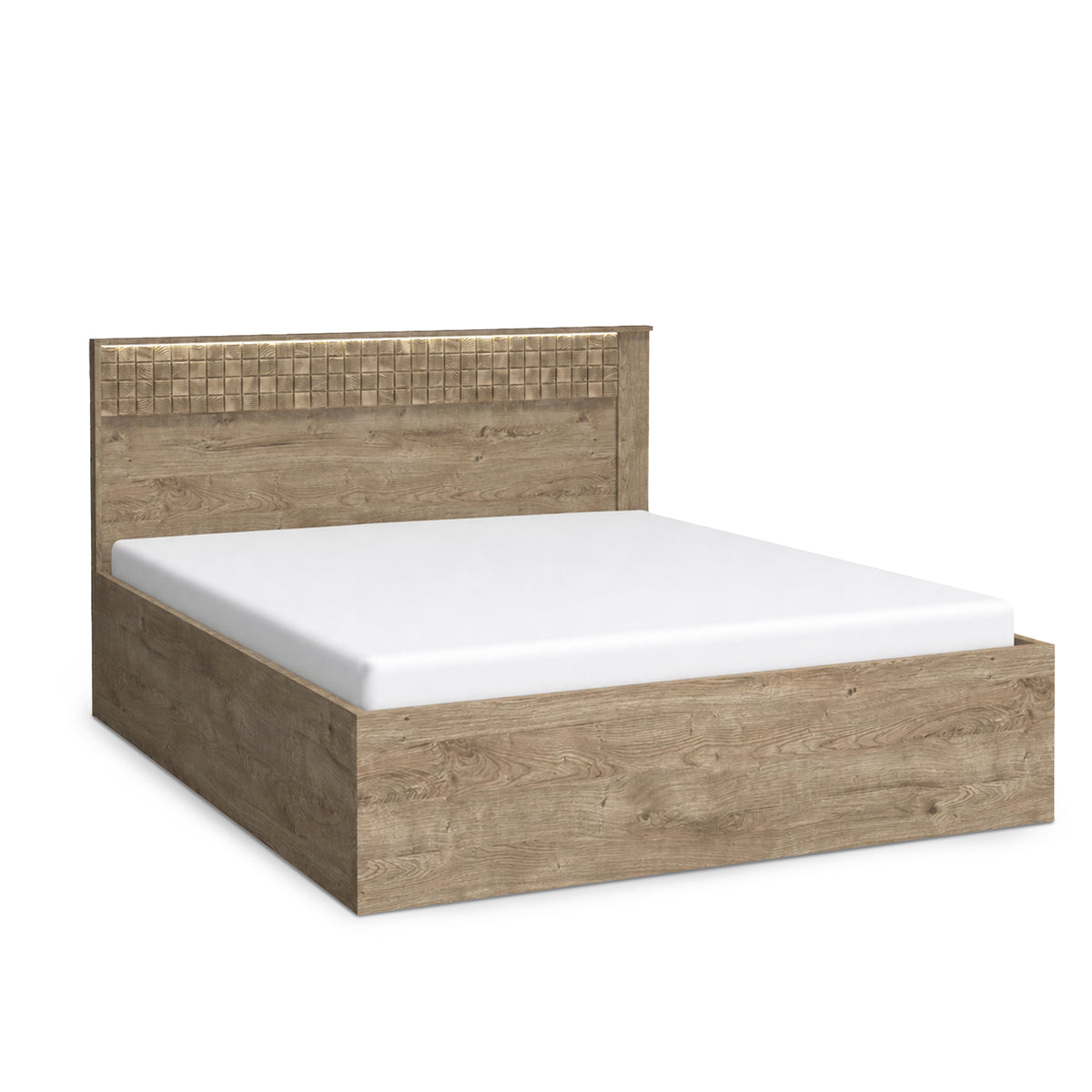 Korin bed 160x200 with LED – warm headboard light, bed with LED lighting