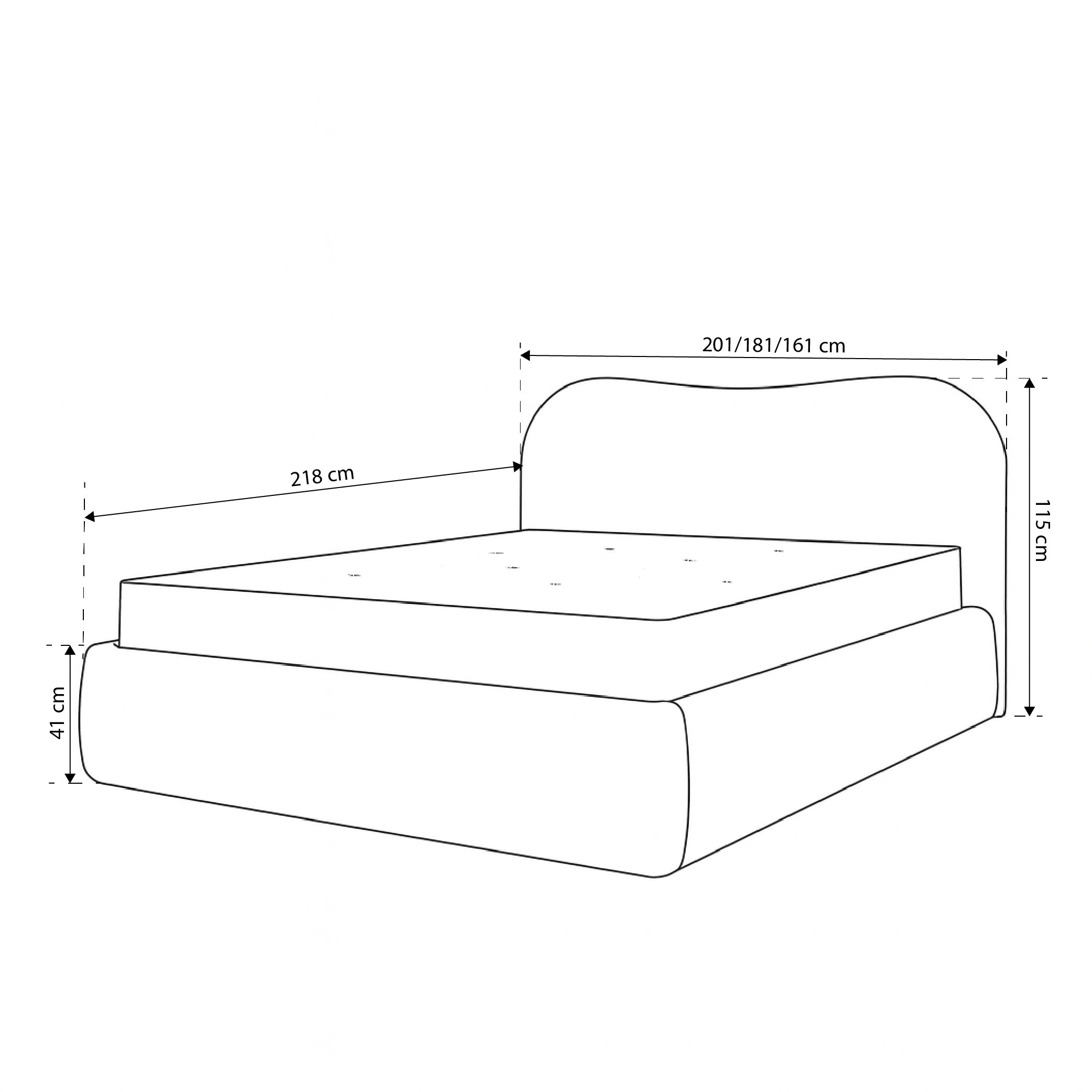 Upholstered bed with storage in modern style | Leo