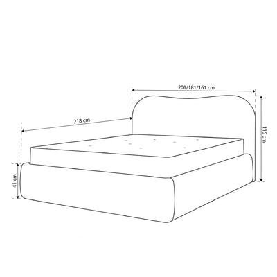 Upholstered bed with storage in modern style | Leo