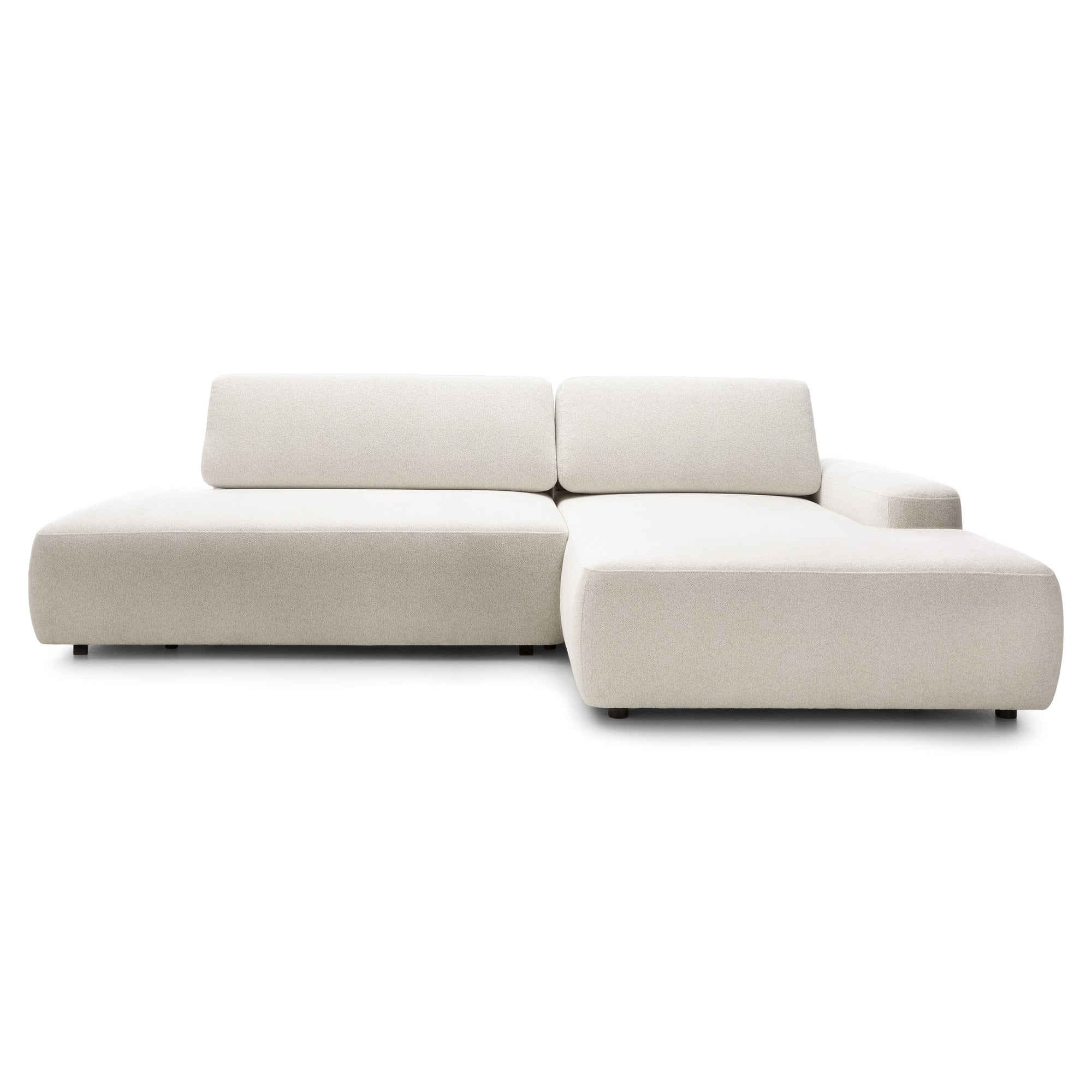 Narożnik z funkcją spania 4-osobowy 125x210 w stylu japandi – tapicerowany tył, system DL | Bamby