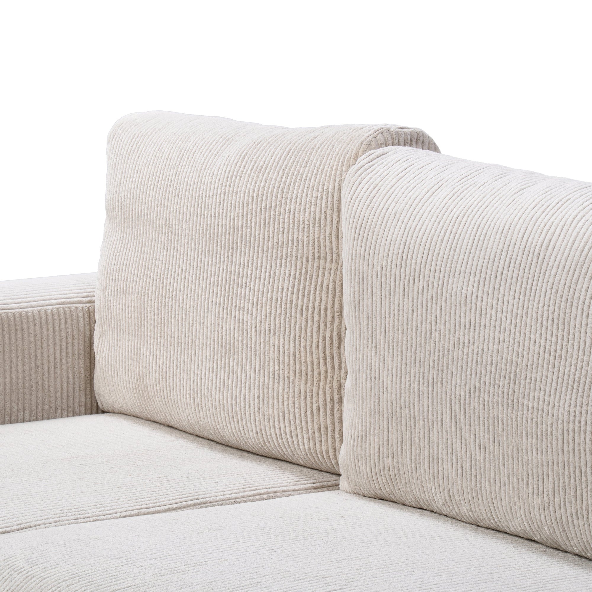 Narożnik uniwersalny z funkcją spania 3-osobowy 200x142–154 w stylu loft – sztruks POSO, pojemnik na pościel, mechanizm DL | Kingi