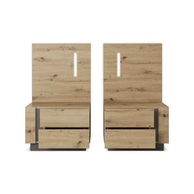 Komplet szafek nocnych z szufladami 60x102 cm w stylu nowoczesnym | Armelia