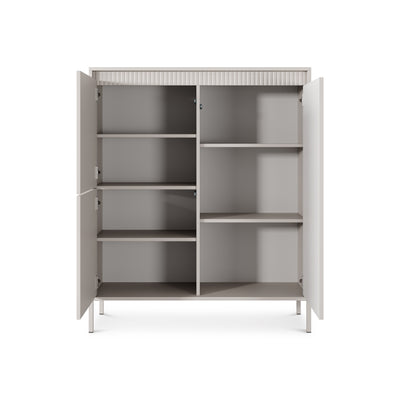 Komoda 3-drzwiowa 104x123 w stylu japandi | Senra