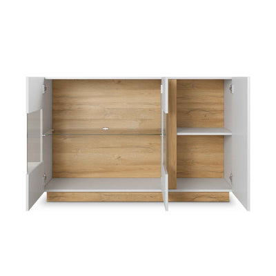 Komoda z witryną 138x91 w stylu nowoczesnym | Armelia