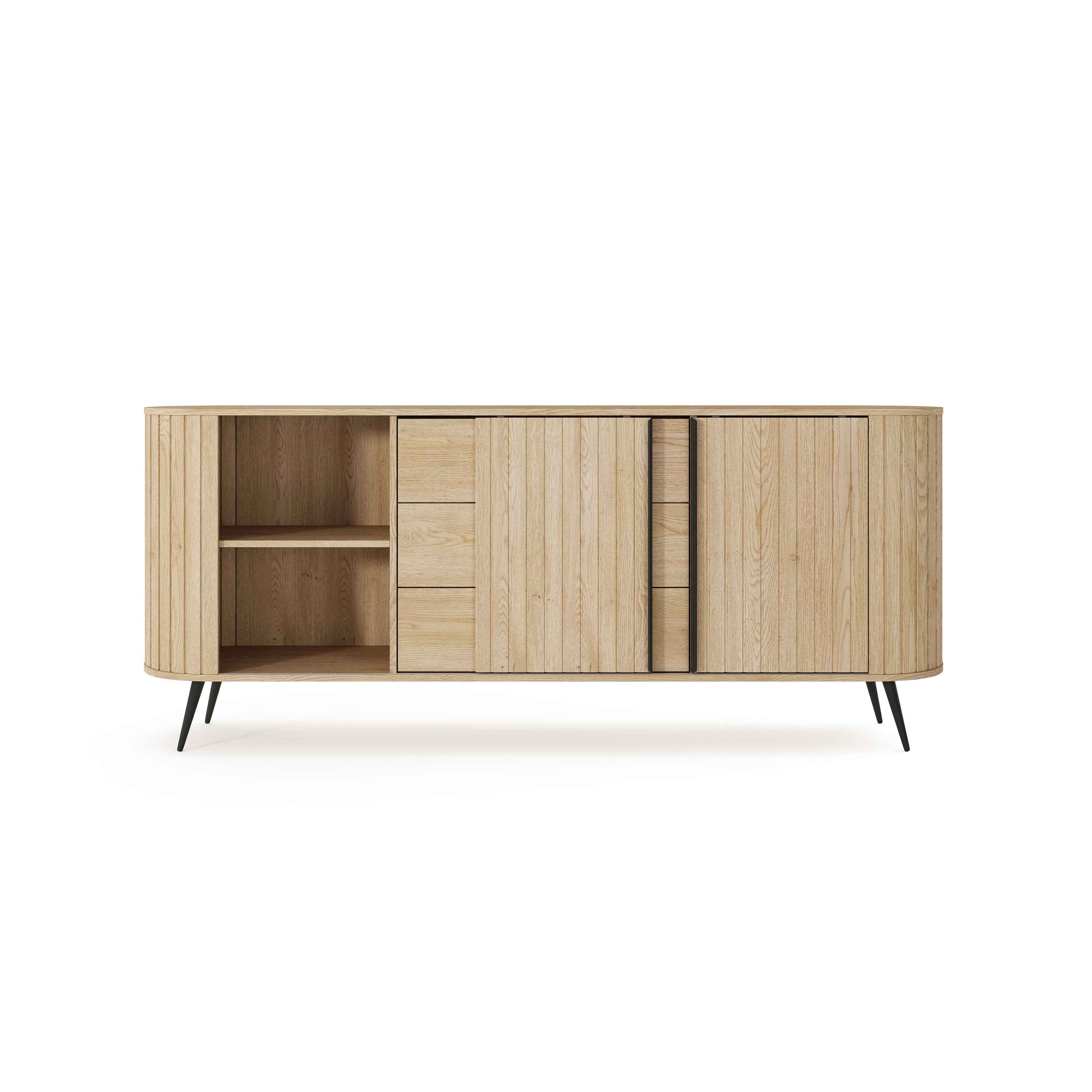 Komoda z drzwiami przesuwnymi i szufladami 196x82 w stylu nowoczesnym| Llovia