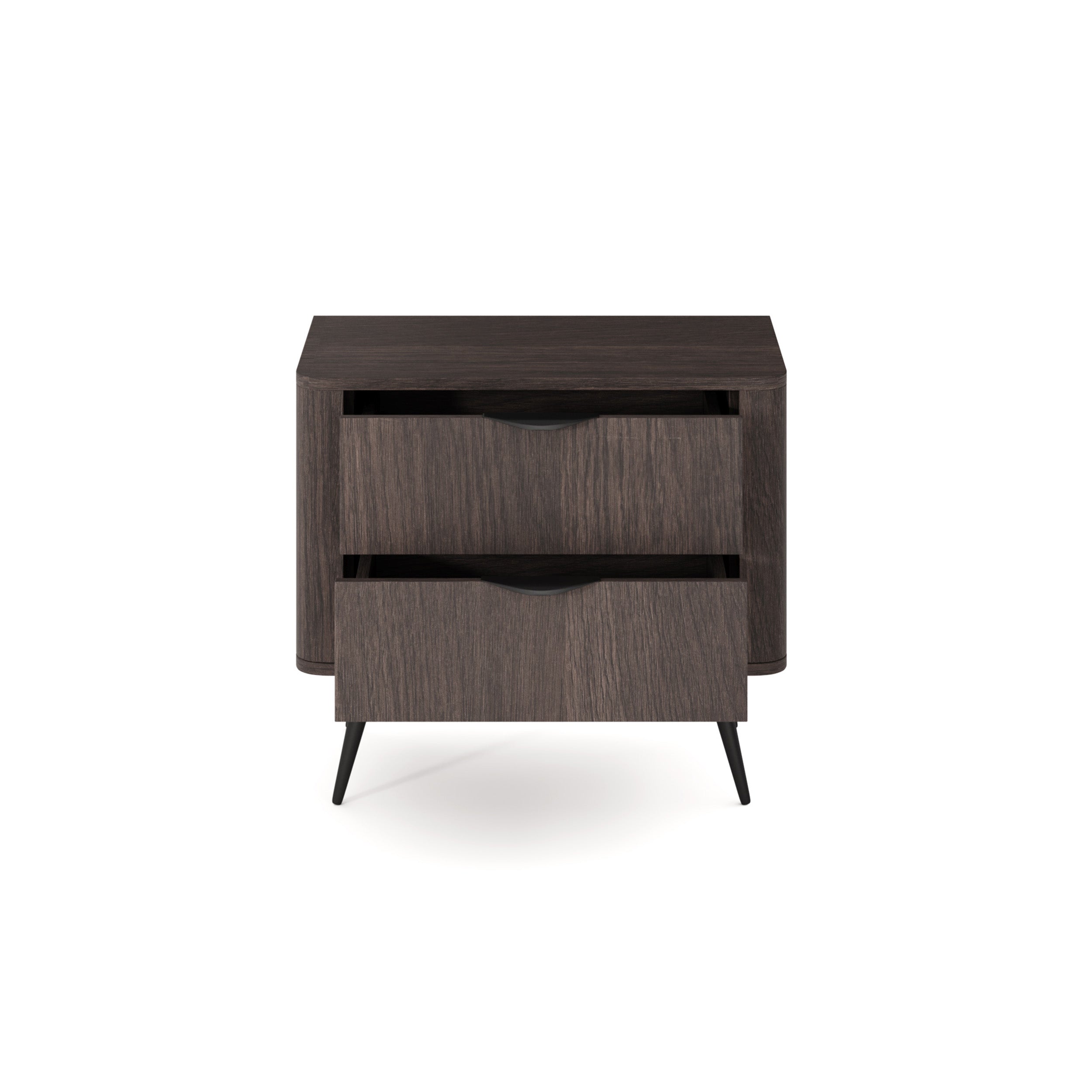 Szafka nocna z 2 szufladami 63x55 cm w stylu soft loft | Velia