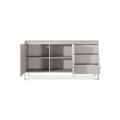Komoda z drzwiami i szufladami 154x81 w stylu japandi | Senra