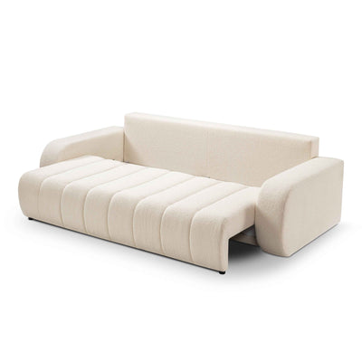 Sofa 3-osobowa z funkcją spania 144x200 w stylu skandynawskim | BALOA