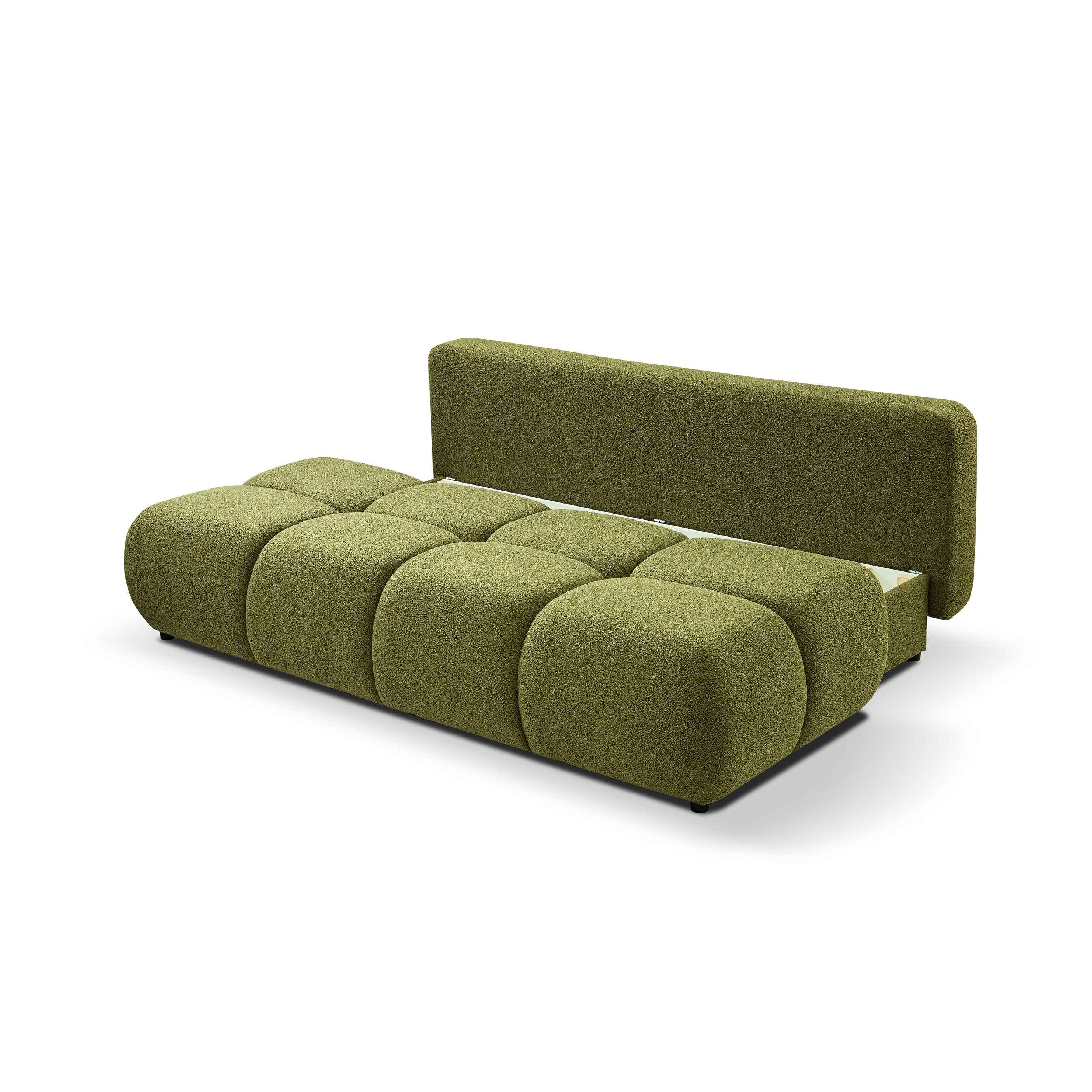 Sofa 3-osobowa z funkcją spania 142x200 w stylu miękkiego minimalizmu| Milorya