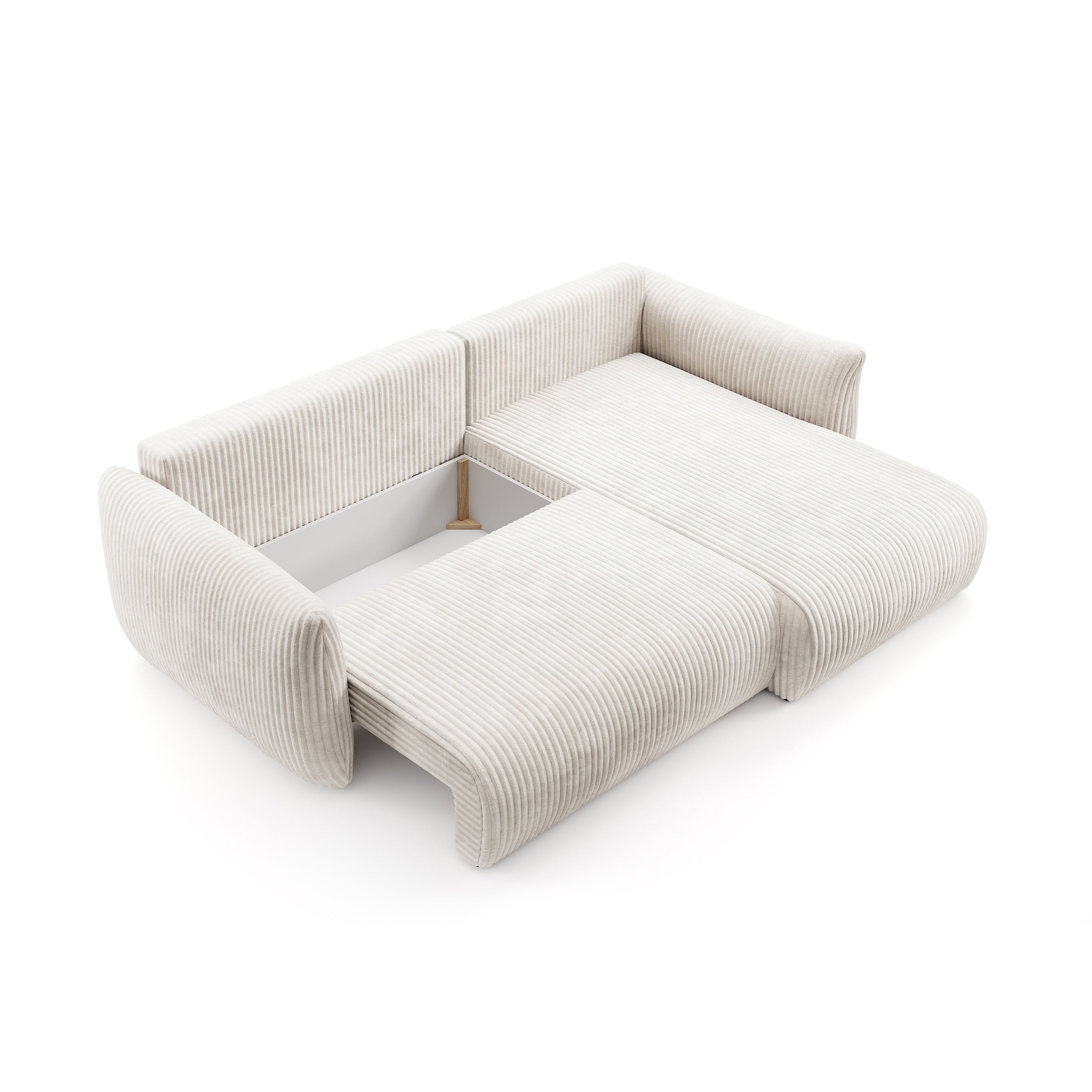 Narożnik z funkcją spania 257 cm w stylu nowoczesnym | ALLORO