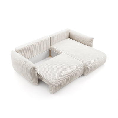 Narożnik z funkcją spania 257 cm w stylu nowoczesnym | ALLORO