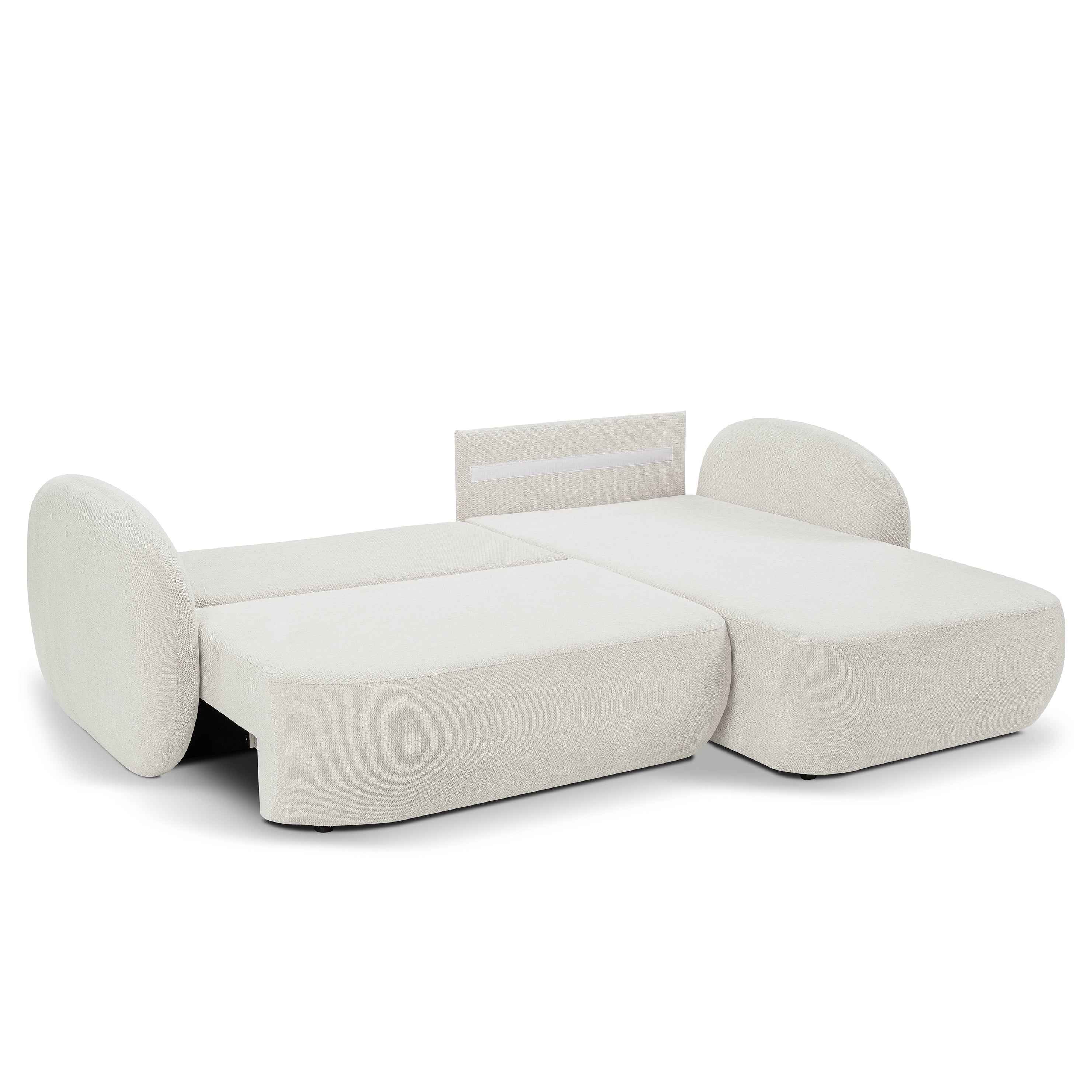 Narożnik z funkcją spania DL 248 cm w stylu nowoczesnym, tkanina Aragon | OLEMO
