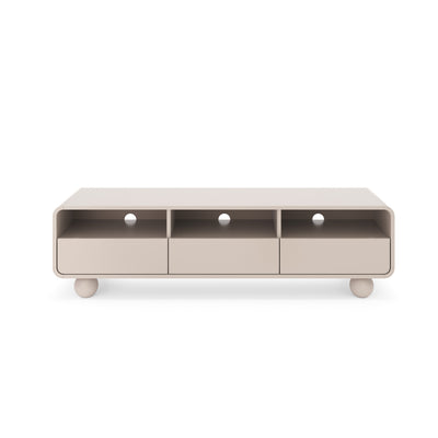 Szafka RTV 160x44 w stylu japandi | Ballo