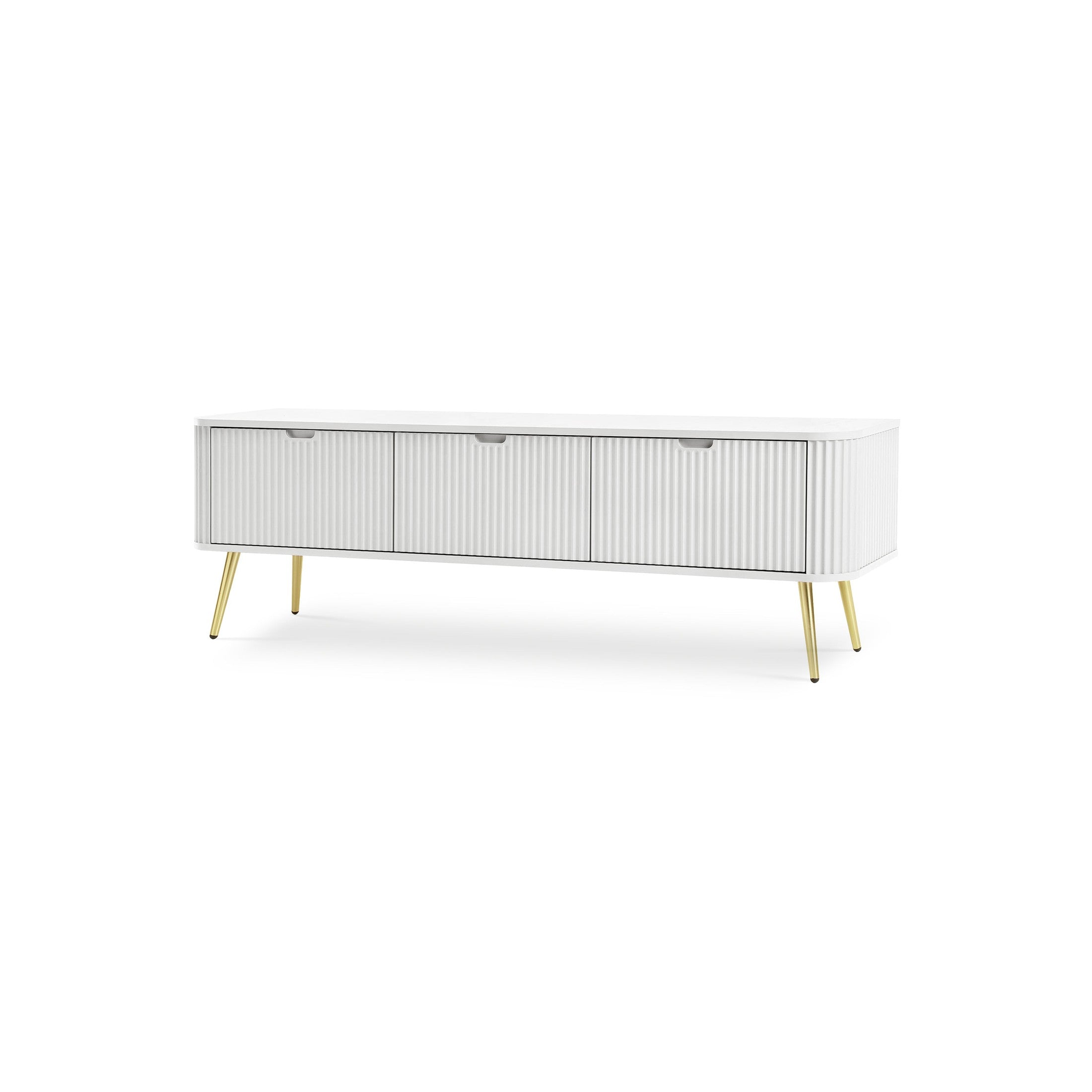 Szafka RTV Eva 168x57 Biały Złoty
