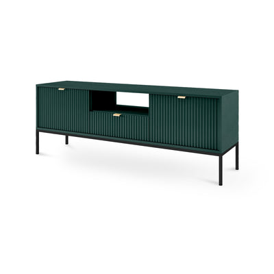 Szafka RTV 154x56 | Roza Labrador Green Czarny