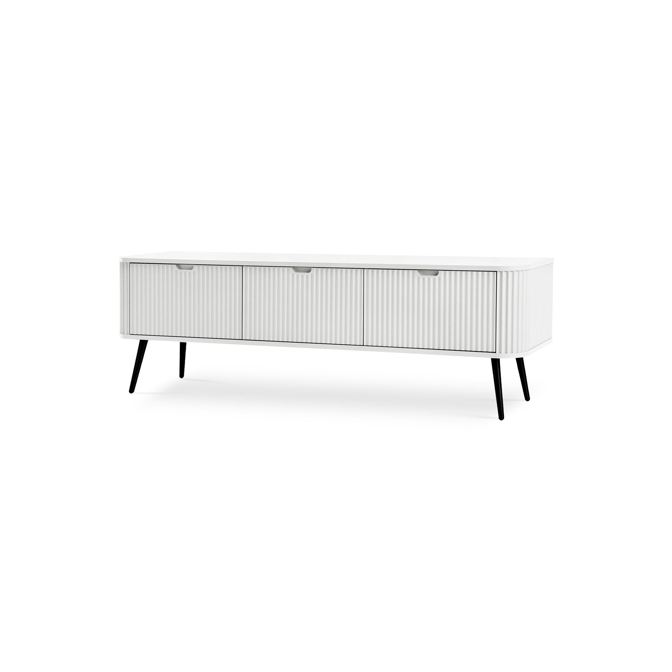 Szafka RTV Eva 168x57 Biały Czarny