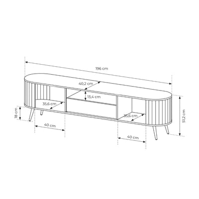 TV cabinet 196x51 in modern style | Llovia