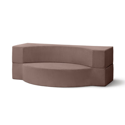 Sofa piankowa modułowa 200 cm z funkcją spania w stylu japandi | Lunaria Jesienny Brąz (POSO 27)