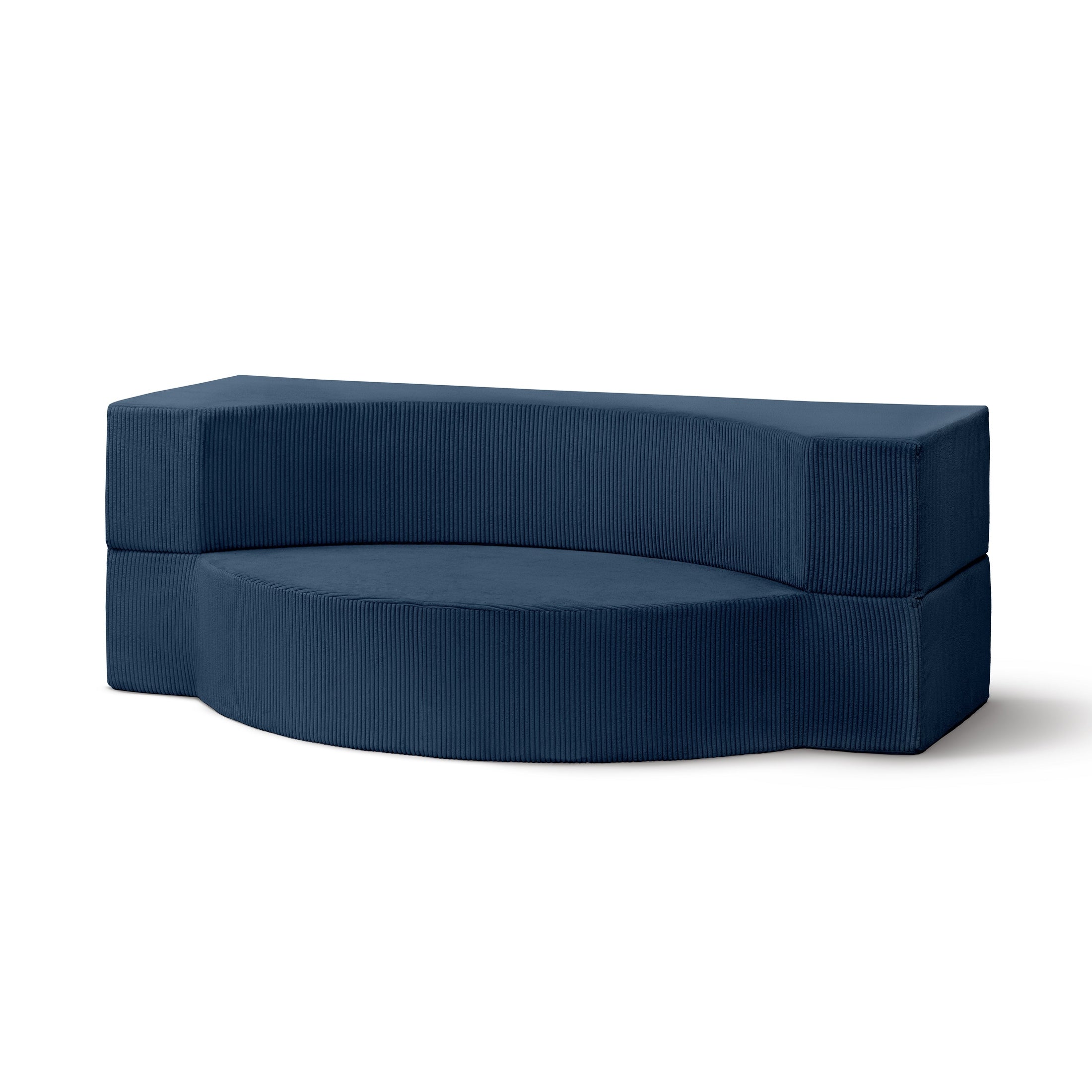 Sofa piankowa modułowa 200 cm z funkcją spania w stylu japandi | Lunaria Granatowy Grafit (POSO 05)