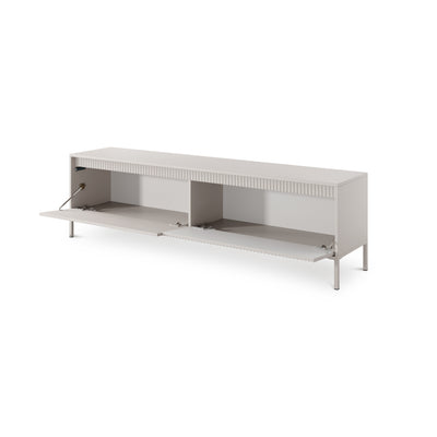 Szafka RTV 2-drzwiowa 187x53 w stylu japandi | Senra