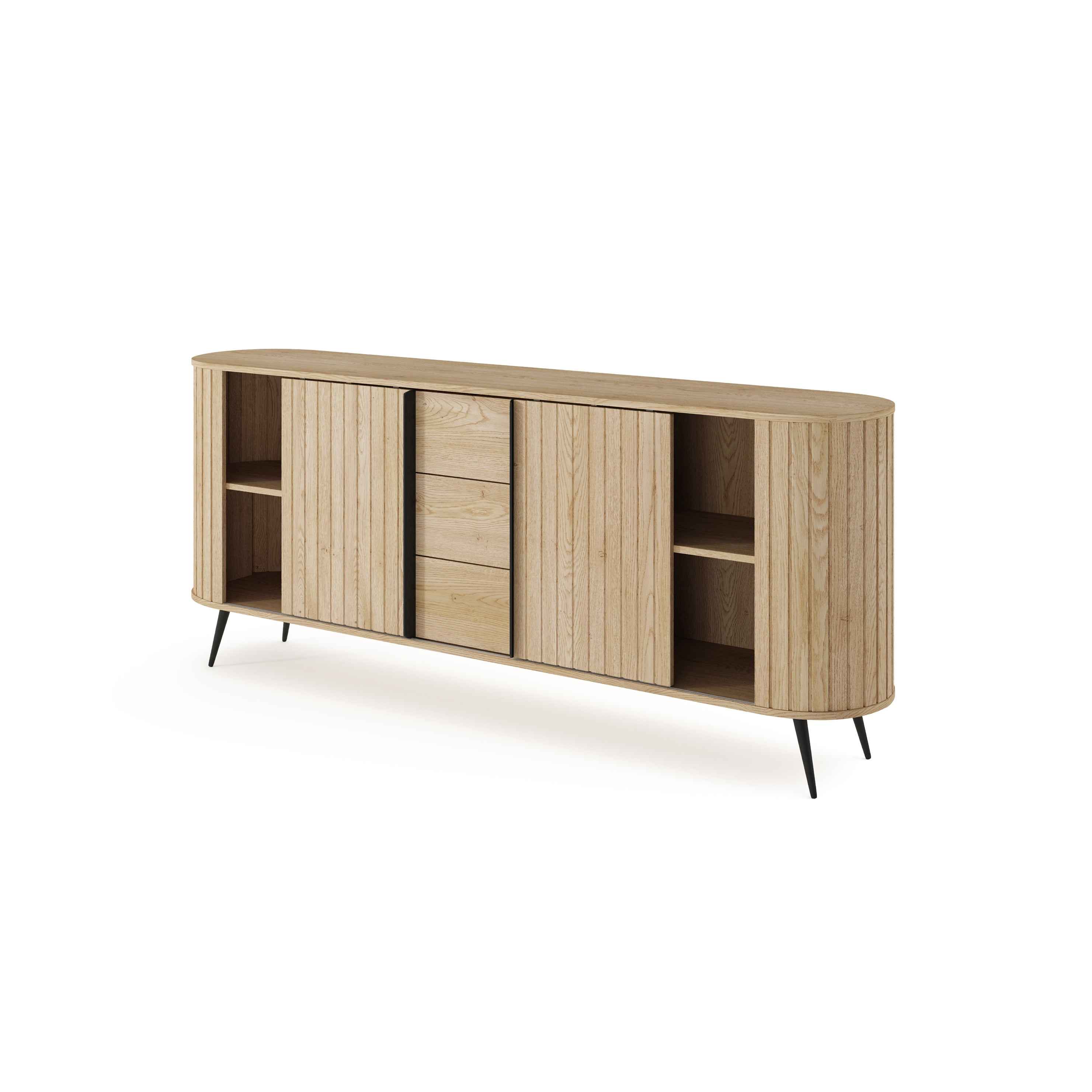 Komoda z drzwiami przesuwnymi i szufladami 196x82 w stylu nowoczesnym| Llovia