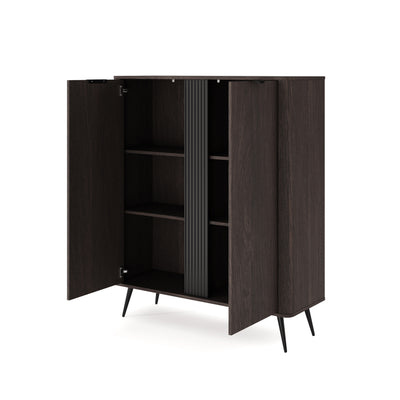 Komoda wysoka 2-drzwiowa 113x134 w stylu soft loft| Velia