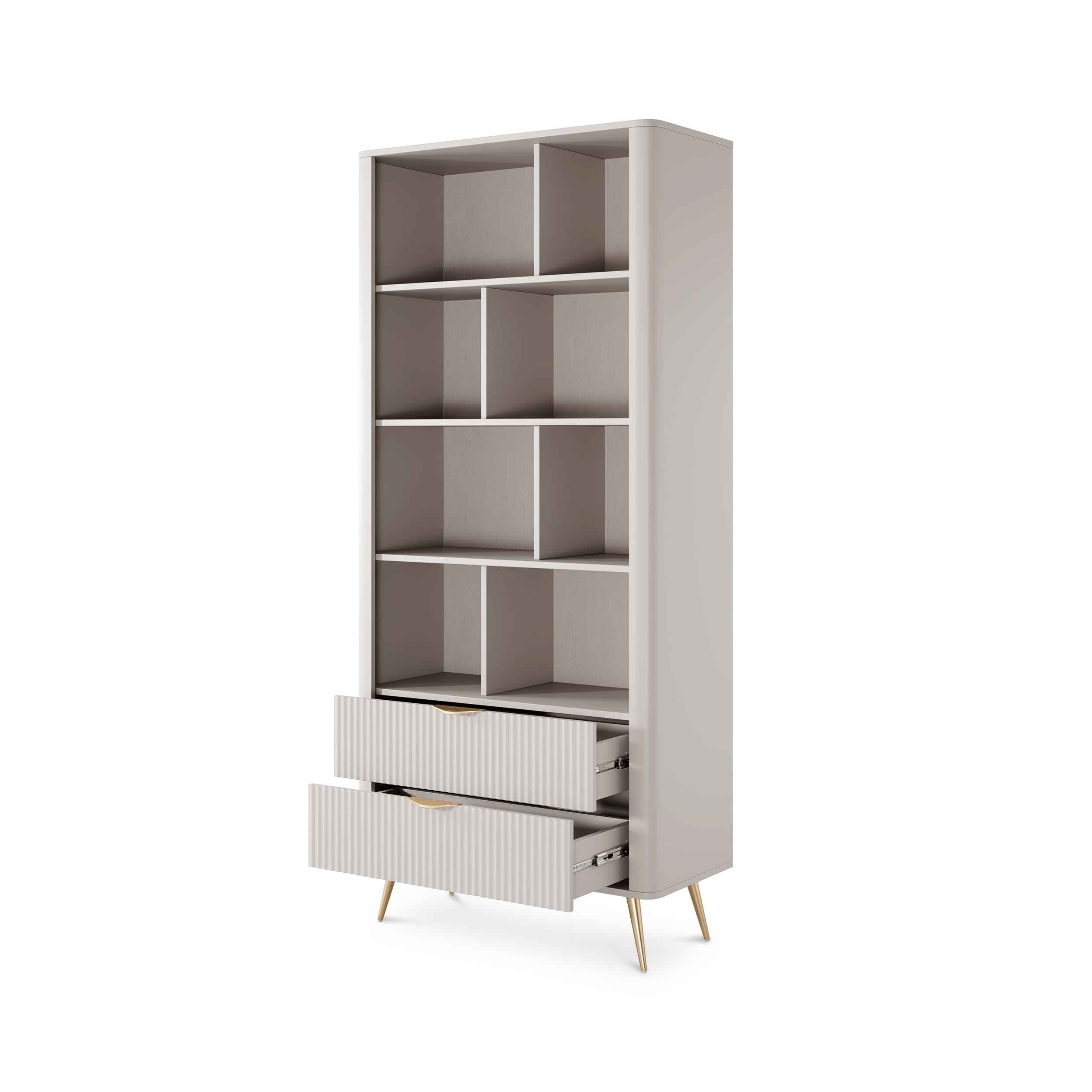 Regał 88x194 z półkami w stylu eleganckim | Laanti
