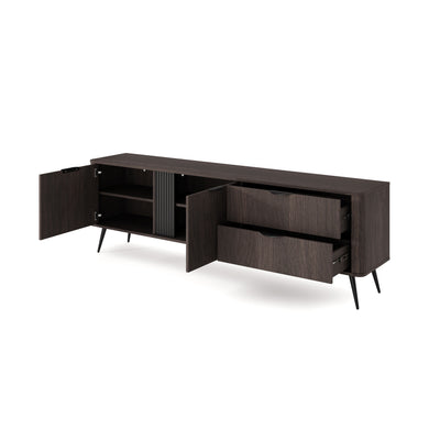 Szafka RTV 195x61 w stylu japandi | Velia