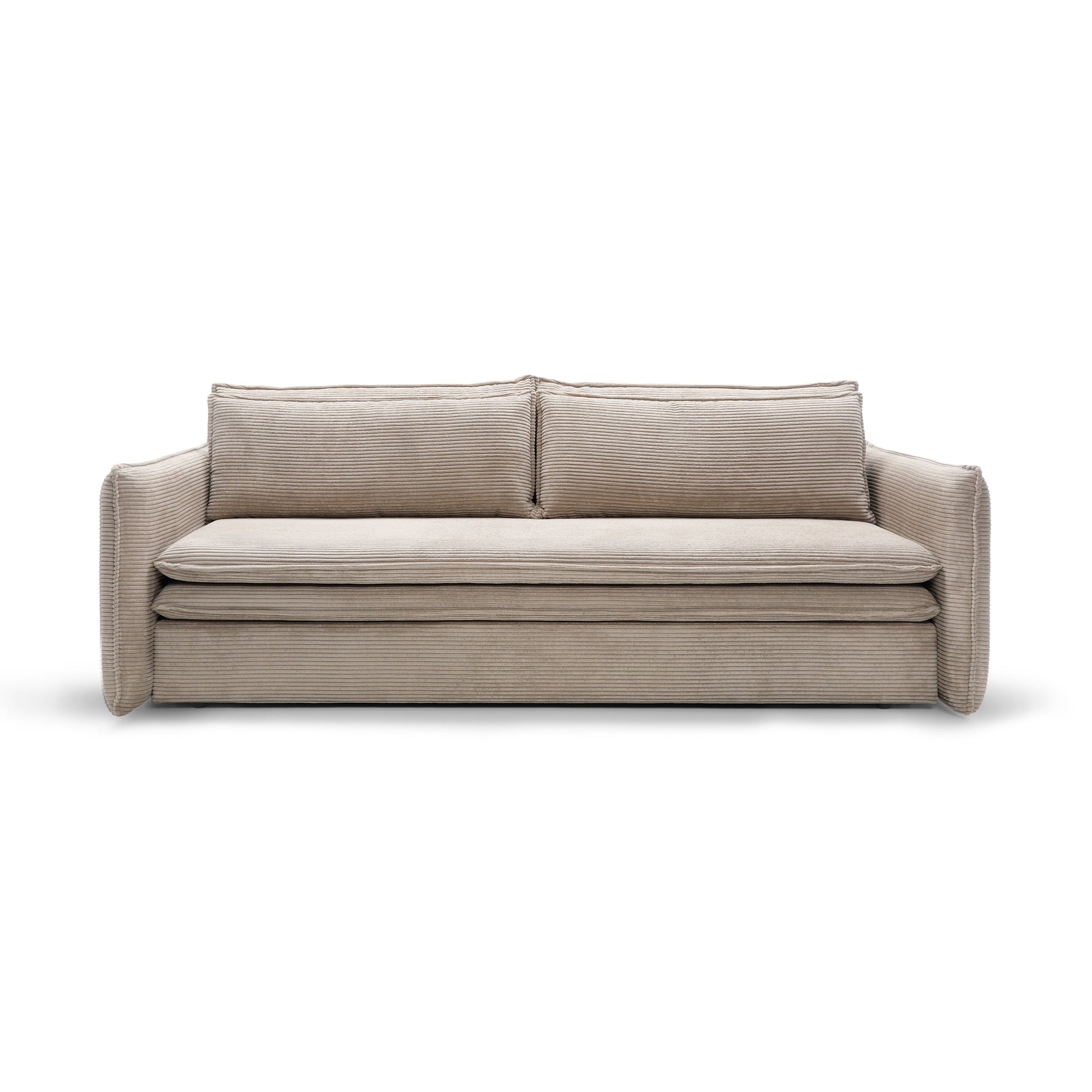Sofa modułowa z funkcją spania 140x200 i pojemnikiem – sztruksowa, pet friendly | Lily