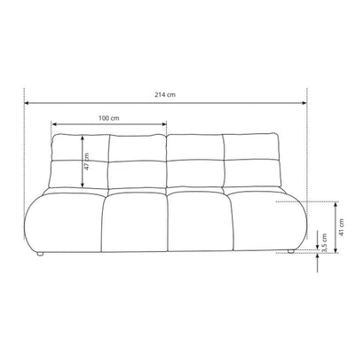 Sofa 3-osobowa z funkcją spania 142x200 w stylu miękkiego minimalizmu| Milorya