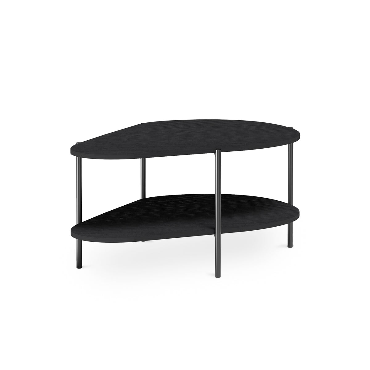 EKLIPSO coffee table 90x45 with an organic shape in a modern style – colour Black | Pillovely