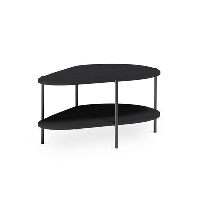 EKLIPSO coffee table 90x45 with an organic shape in a modern style – colour Black | Pillovely