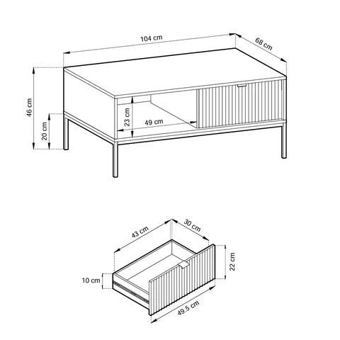 Stolik Kawowy Roza 104x46