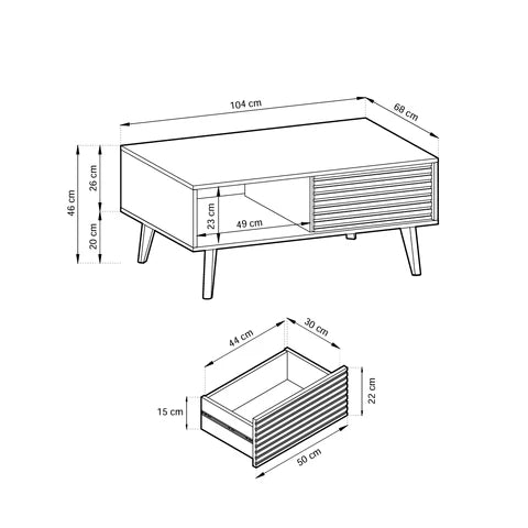 Stolik Kawowy Las 104x48