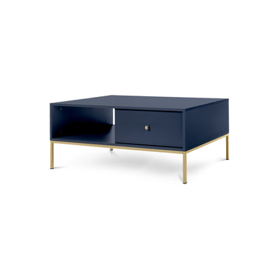 Stolik kawowy 104x47 z szufladą w stylu modern classic | Kviat Granat Złota