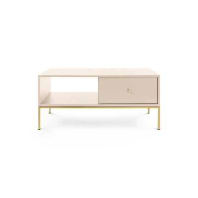 Stolik kawowy 104x47 z szufladą w stylu modern classic | Kviat