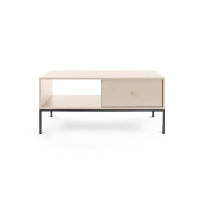 Stolik kawowy 104x47 z szufladą w stylu modern classic | Kviat