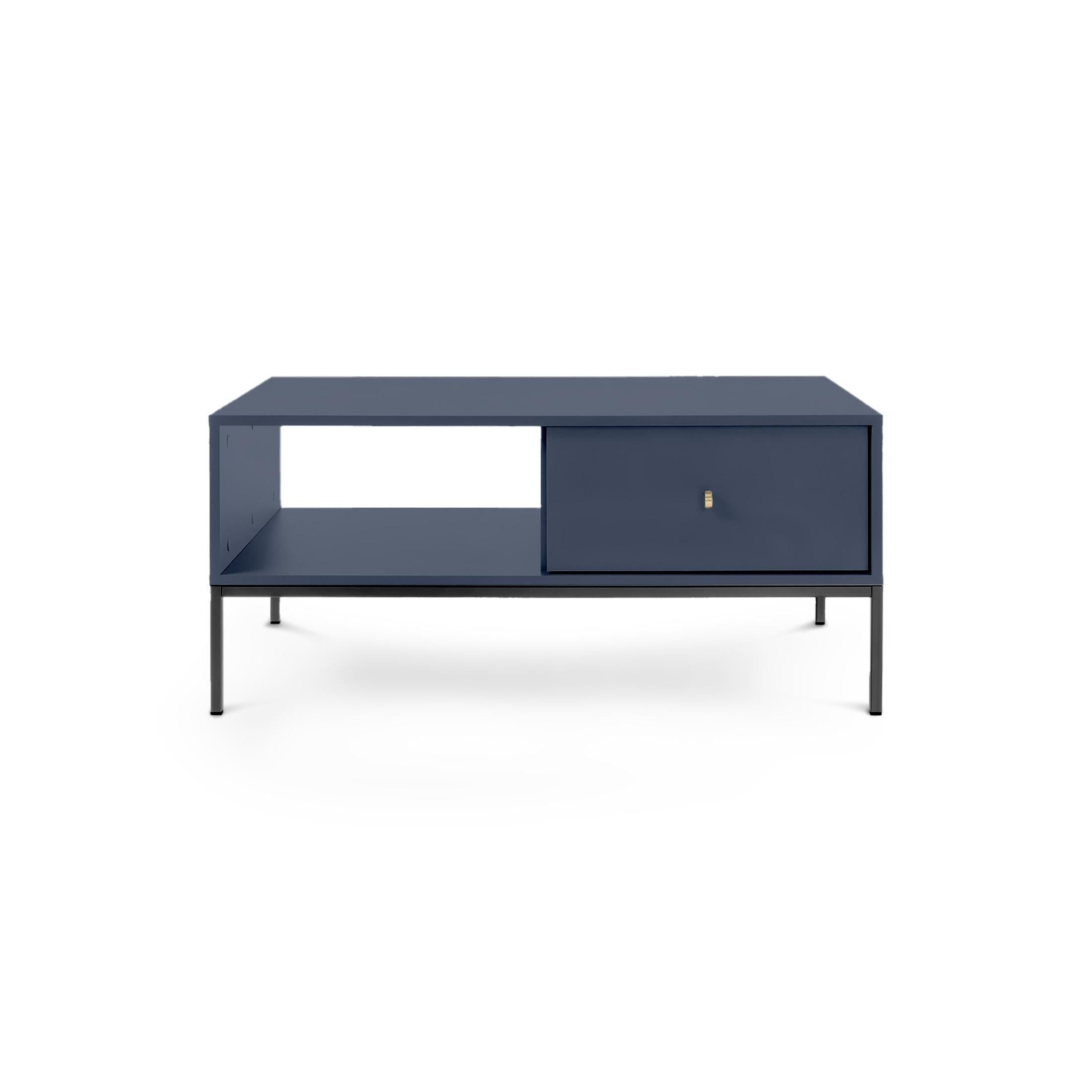 Stolik kawowy 104x47 z szufladą w stylu modern classic | Kviat