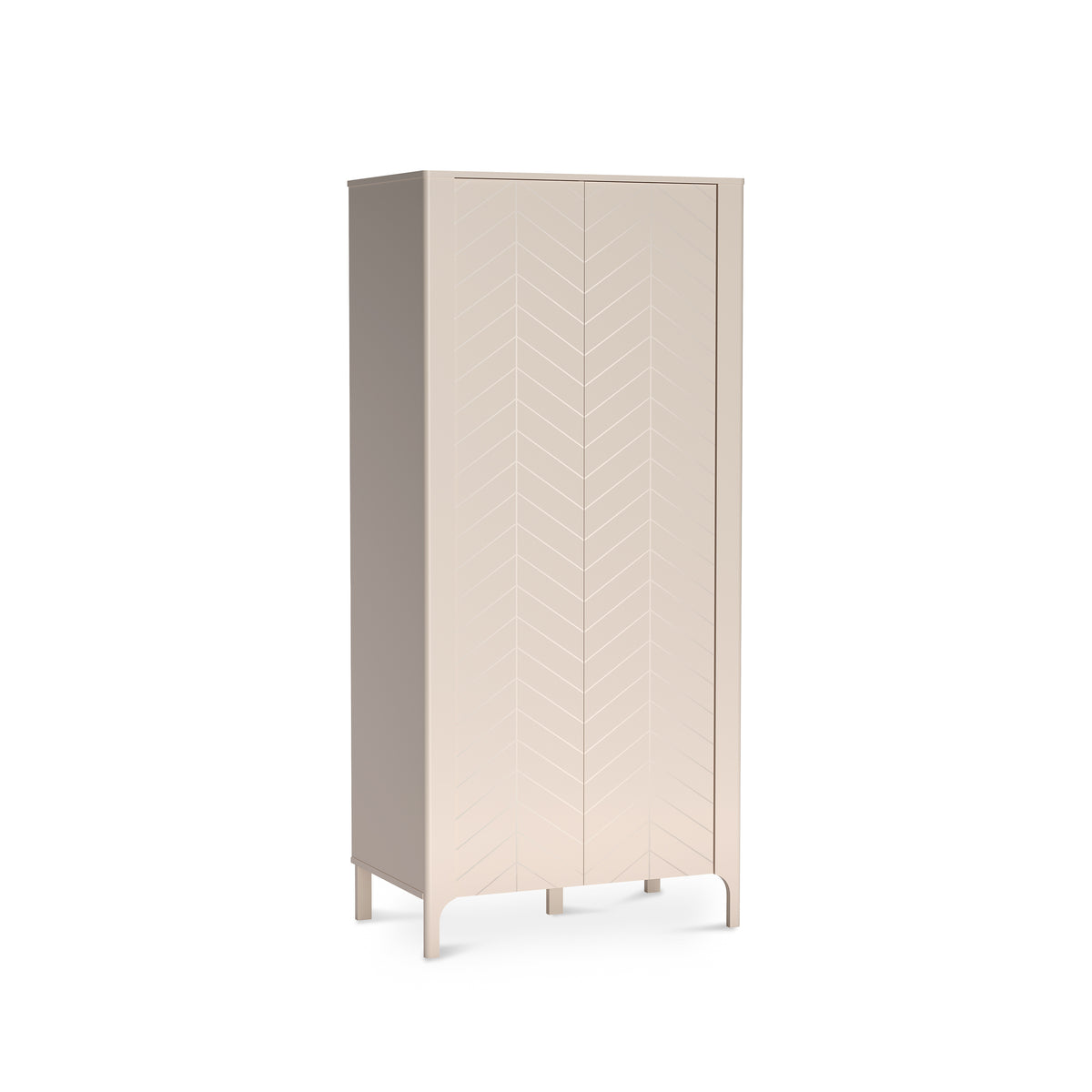 EKLIPSO wardrobe 90x197 with herringbone doors in a modern style, colour Cashmere – main image | Pillovely